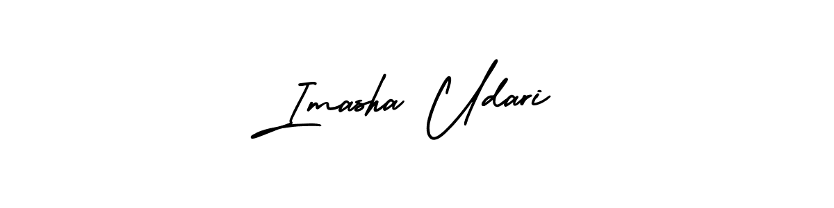 How to make Imasha Udari name signature. Use AmerikaSignatureDemo-Regular style for creating short signs online. This is the latest handwritten sign. Imasha Udari signature style 3 images and pictures png