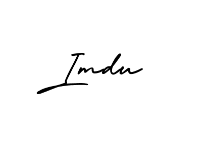 How to make Imdu signature? AmerikaSignatureDemo-Regular is a professional autograph style. Create handwritten signature for Imdu name. Imdu signature style 3 images and pictures png