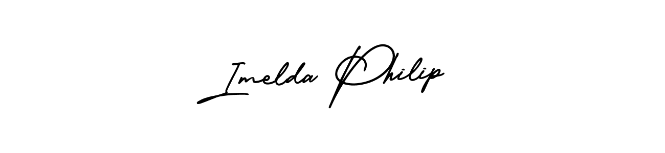 Best and Professional Signature Style for Imelda Philip. AmerikaSignatureDemo-Regular Best Signature Style Collection. Imelda Philip signature style 3 images and pictures png