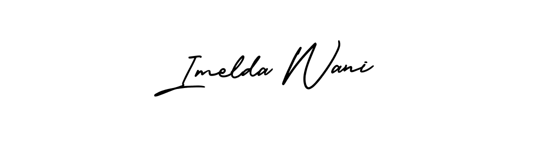 How to make Imelda Wani name signature. Use AmerikaSignatureDemo-Regular style for creating short signs online. This is the latest handwritten sign. Imelda Wani signature style 3 images and pictures png