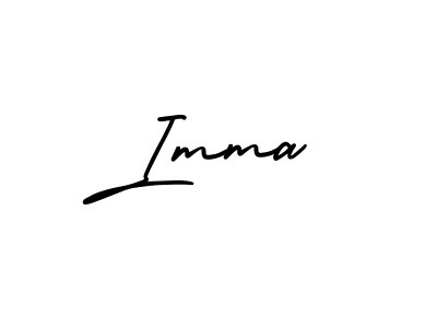 The best way (AmerikaSignatureDemo-Regular) to make a short signature is to pick only two or three words in your name. The name Imma include a total of six letters. For converting this name. Imma signature style 3 images and pictures png