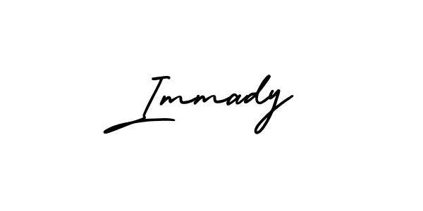 Design your own signature with our free online signature maker. With this signature software, you can create a handwritten (AmerikaSignatureDemo-Regular) signature for name Immady. Immady signature style 3 images and pictures png