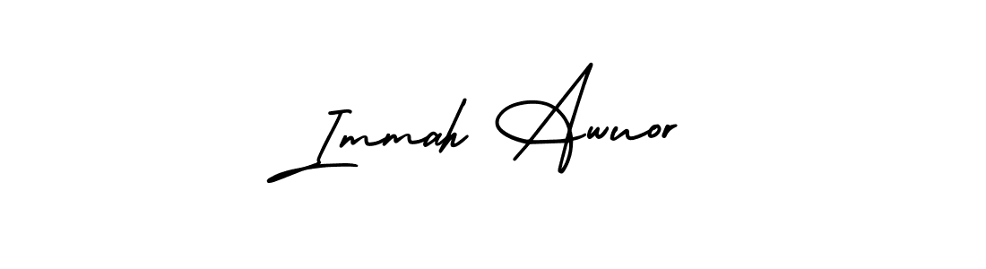 How to make Immah Awuor signature? AmerikaSignatureDemo-Regular is a professional autograph style. Create handwritten signature for Immah Awuor name. Immah Awuor signature style 3 images and pictures png