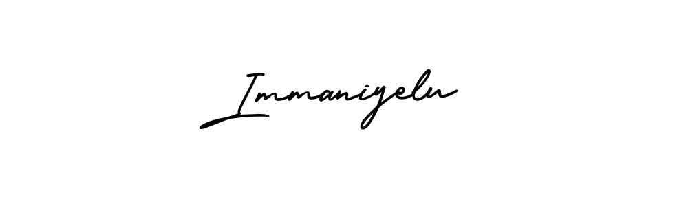 Make a beautiful signature design for name Immaniyelu. With this signature (AmerikaSignatureDemo-Regular) style, you can create a handwritten signature for free. Immaniyelu signature style 3 images and pictures png