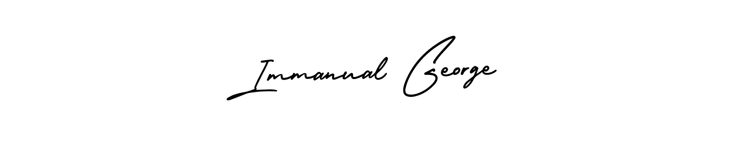 How to make Immanual George signature? AmerikaSignatureDemo-Regular is a professional autograph style. Create handwritten signature for Immanual George name. Immanual George signature style 3 images and pictures png