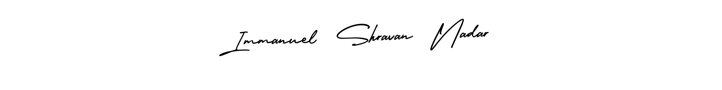 Similarly AmerikaSignatureDemo-Regular is the best handwritten signature design. Signature creator online .You can use it as an online autograph creator for name Immanuel  Shravan  Nadar. Immanuel  Shravan  Nadar signature style 3 images and pictures png