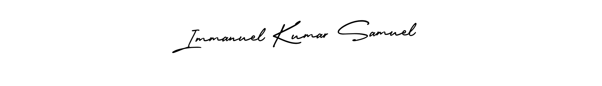 How to make Immanuel Kumar Samuel name signature. Use AmerikaSignatureDemo-Regular style for creating short signs online. This is the latest handwritten sign. Immanuel Kumar Samuel signature style 3 images and pictures png