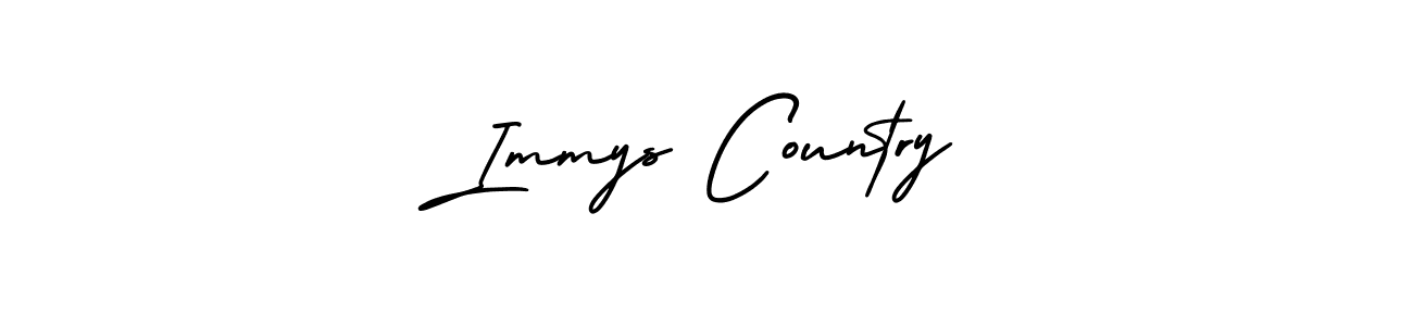 Create a beautiful signature design for name Immys Country. With this signature (AmerikaSignatureDemo-Regular) fonts, you can make a handwritten signature for free. Immys Country signature style 3 images and pictures png