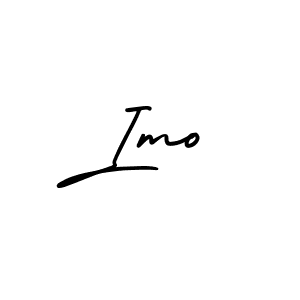 You should practise on your own different ways (AmerikaSignatureDemo-Regular) to write your name (Imo) in signature. don't let someone else do it for you. Imo signature style 3 images and pictures png