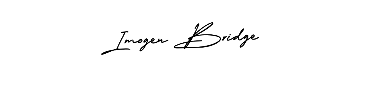 Imogen Bridge stylish signature style. Best Handwritten Sign (AmerikaSignatureDemo-Regular) for my name. Handwritten Signature Collection Ideas for my name Imogen Bridge. Imogen Bridge signature style 3 images and pictures png