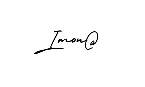 Similarly AmerikaSignatureDemo-Regular is the best handwritten signature design. Signature creator online .You can use it as an online autograph creator for name Imon@. Imon@ signature style 3 images and pictures png