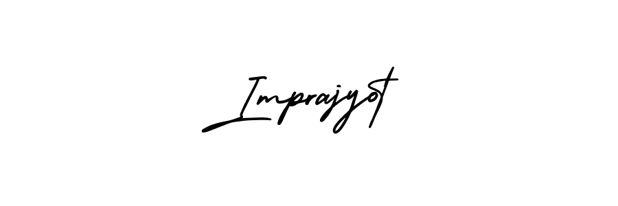 Imprajyot stylish signature style. Best Handwritten Sign (AmerikaSignatureDemo-Regular) for my name. Handwritten Signature Collection Ideas for my name Imprajyot. Imprajyot signature style 3 images and pictures png