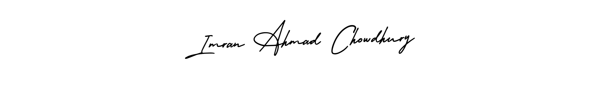 The best way (AmerikaSignatureDemo-Regular) to make a short signature is to pick only two or three words in your name. The name Imran Ahmad Chowdhury include a total of six letters. For converting this name. Imran Ahmad Chowdhury signature style 3 images and pictures png