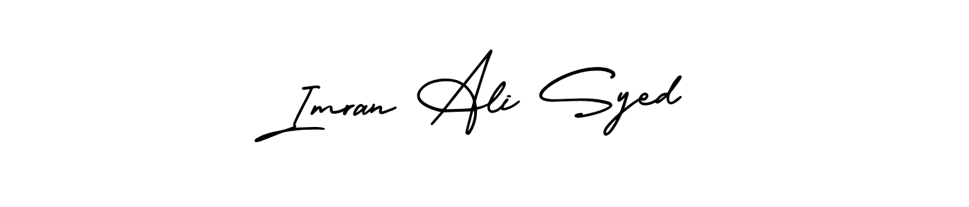 You should practise on your own different ways (AmerikaSignatureDemo-Regular) to write your name (Imran Ali Syed) in signature. don't let someone else do it for you. Imran Ali Syed signature style 3 images and pictures png