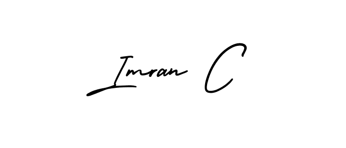 Use a signature maker to create a handwritten signature online. With this signature software, you can design (AmerikaSignatureDemo-Regular) your own signature for name Imran C. Imran C signature style 3 images and pictures png