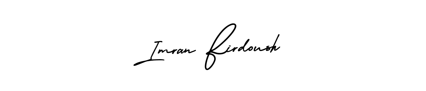 How to make Imran Firdoush signature? AmerikaSignatureDemo-Regular is a professional autograph style. Create handwritten signature for Imran Firdoush name. Imran Firdoush signature style 3 images and pictures png