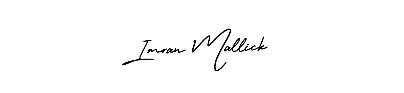 The best way (AmerikaSignatureDemo-Regular) to make a short signature is to pick only two or three words in your name. The name Imran Mallick include a total of six letters. For converting this name. Imran Mallick signature style 3 images and pictures png