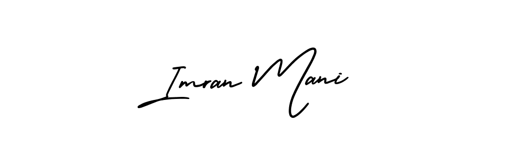 AmerikaSignatureDemo-Regular is a professional signature style that is perfect for those who want to add a touch of class to their signature. It is also a great choice for those who want to make their signature more unique. Get Imran Mani name to fancy signature for free. Imran Mani signature style 3 images and pictures png