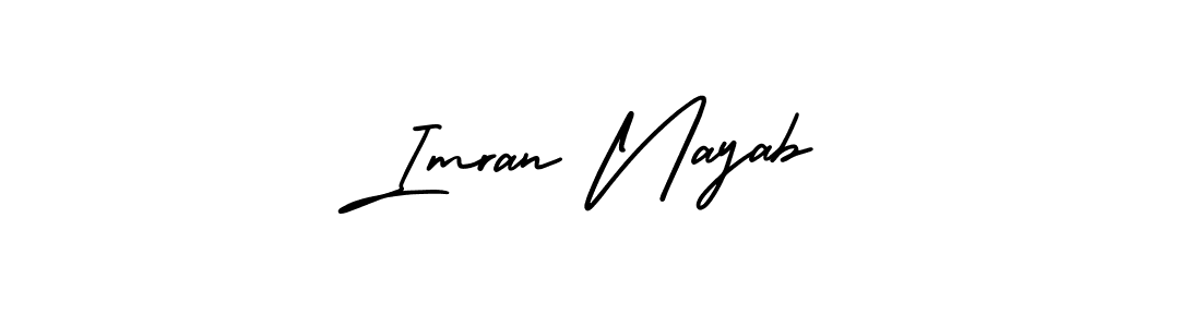 How to make Imran Nayab signature? AmerikaSignatureDemo-Regular is a professional autograph style. Create handwritten signature for Imran Nayab name. Imran Nayab signature style 3 images and pictures png