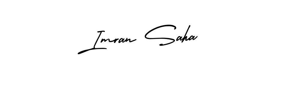 How to make Imran Saha name signature. Use AmerikaSignatureDemo-Regular style for creating short signs online. This is the latest handwritten sign. Imran Saha signature style 3 images and pictures png