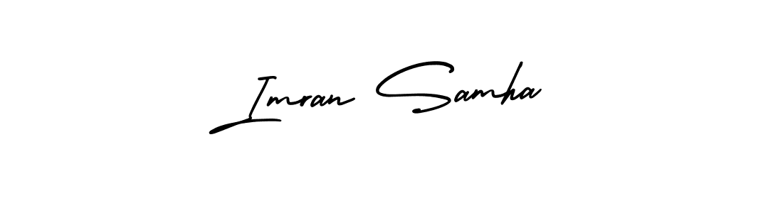 Create a beautiful signature design for name Imran Samha. With this signature (AmerikaSignatureDemo-Regular) fonts, you can make a handwritten signature for free. Imran Samha signature style 3 images and pictures png