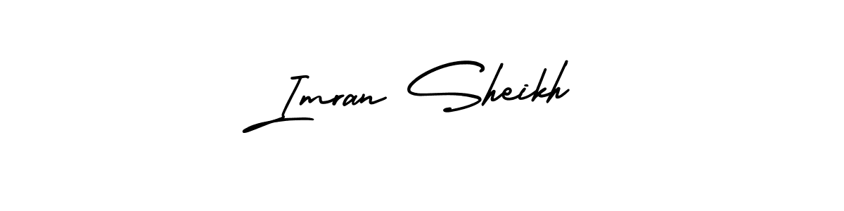 The best way (AmerikaSignatureDemo-Regular) to make a short signature is to pick only two or three words in your name. The name Imran Sheikh include a total of six letters. For converting this name. Imran Sheikh signature style 3 images and pictures png