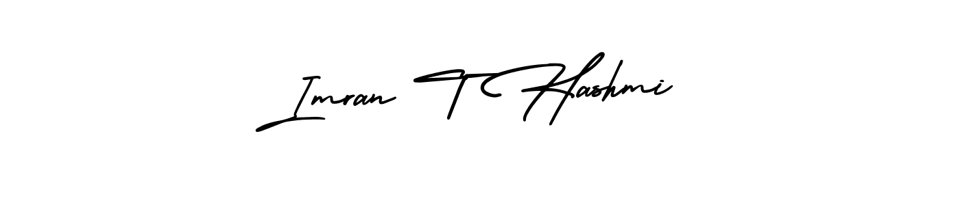 AmerikaSignatureDemo-Regular is a professional signature style that is perfect for those who want to add a touch of class to their signature. It is also a great choice for those who want to make their signature more unique. Get Imran T Hashmi name to fancy signature for free. Imran T Hashmi signature style 3 images and pictures png