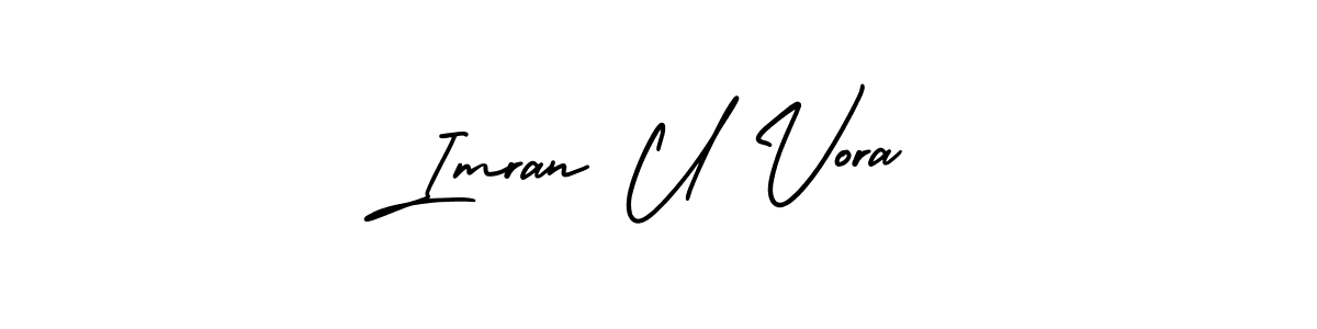 How to make Imran U Vora signature? AmerikaSignatureDemo-Regular is a professional autograph style. Create handwritten signature for Imran U Vora name. Imran U Vora signature style 3 images and pictures png