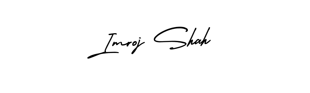 This is the best signature style for the Imroj Shah name. Also you like these signature font (AmerikaSignatureDemo-Regular). Mix name signature. Imroj Shah signature style 3 images and pictures png