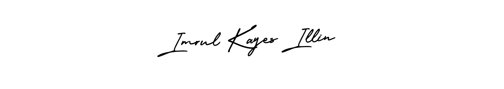 The best way (AmerikaSignatureDemo-Regular) to make a short signature is to pick only two or three words in your name. The name Imrul Kayes Illin include a total of six letters. For converting this name. Imrul Kayes Illin signature style 3 images and pictures png