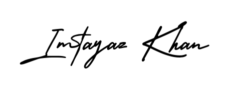 A timeless handwritten aesthetic for Imtayaz Khan. The AmerikaSignatureDemo-Regular font gives your signature a handcrafted feel with natural curves. Imtayaz Khan signature style 3 images and pictures png