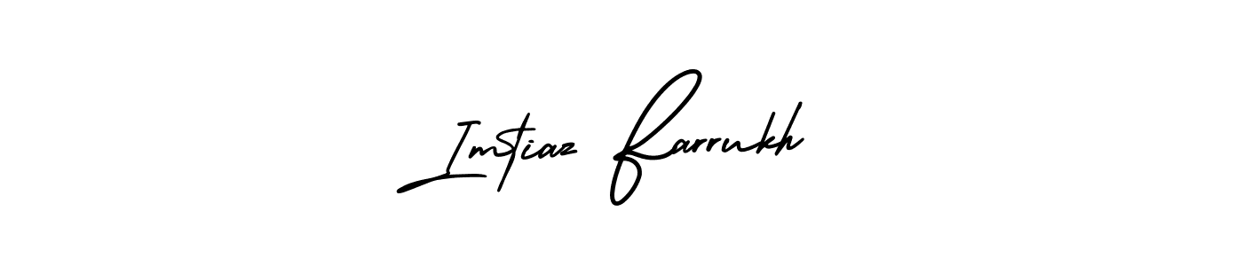 How to make Imtiaz Farrukh name signature. Use AmerikaSignatureDemo-Regular style for creating short signs online. This is the latest handwritten sign. Imtiaz Farrukh signature style 3 images and pictures png