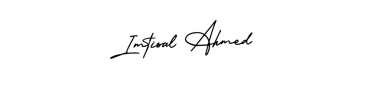 How to Draw Imtisal Ahmed signature style? AmerikaSignatureDemo-Regular is a latest design signature styles for name Imtisal Ahmed. Imtisal Ahmed signature style 3 images and pictures png