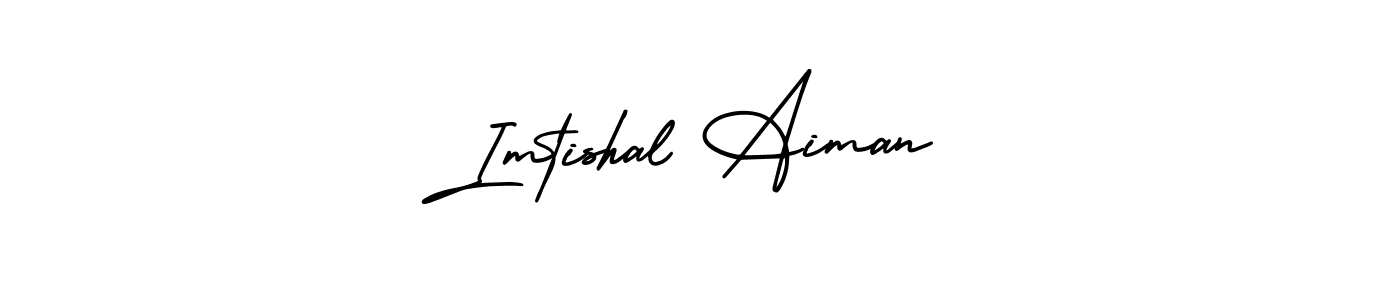 How to make Imtishal Aiman name signature. Use AmerikaSignatureDemo-Regular style for creating short signs online. This is the latest handwritten sign. Imtishal Aiman signature style 3 images and pictures png