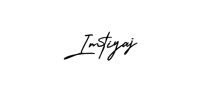 You should practise on your own different ways (AmerikaSignatureDemo-Regular) to write your name (Imtiyaj) in signature. don't let someone else do it for you. Imtiyaj signature style 3 images and pictures png