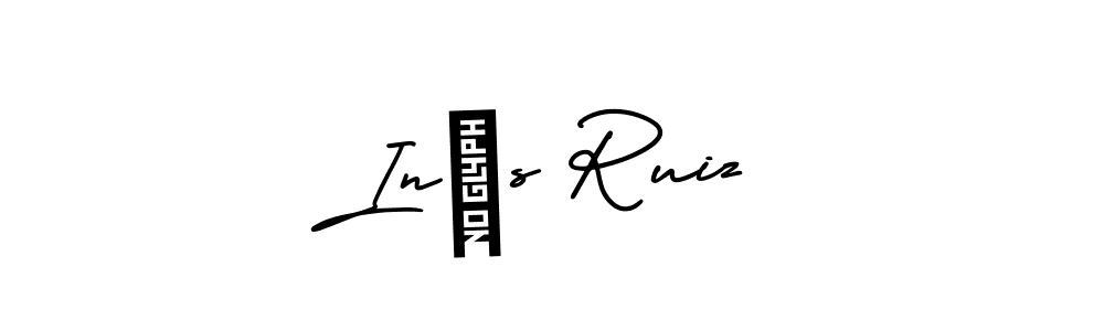 Use a signature maker to create a handwritten signature online. With this signature software, you can design (AmerikaSignatureDemo-Regular) your own signature for name Inés Ruiz. Inés Ruiz signature style 3 images and pictures png