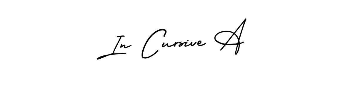 This is the best signature style for the In Cursive A name. Also you like these signature font (AmerikaSignatureDemo-Regular). Mix name signature. In Cursive A signature style 3 images and pictures png
