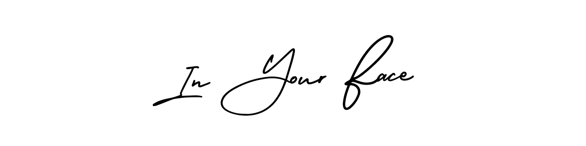 How to Draw In Your Face signature style? AmerikaSignatureDemo-Regular is a latest design signature styles for name In Your Face. In Your Face signature style 3 images and pictures png