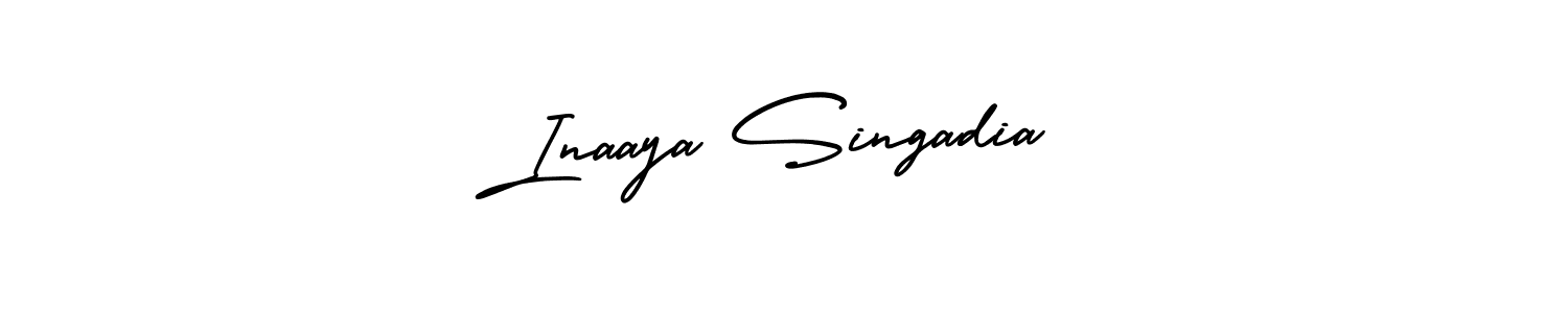 Design your own signature with our free online signature maker. With this signature software, you can create a handwritten (AmerikaSignatureDemo-Regular) signature for name Inaaya Singadia. Inaaya Singadia signature style 3 images and pictures png
