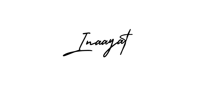 How to make Inaayat name signature. Use AmerikaSignatureDemo-Regular style for creating short signs online. This is the latest handwritten sign. Inaayat signature style 3 images and pictures png