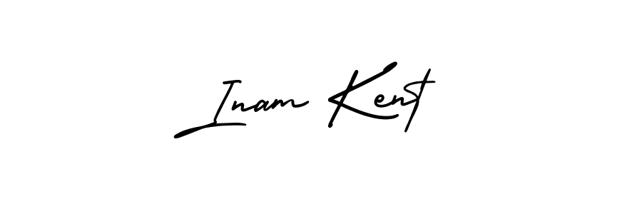 Create a beautiful signature design for name Inam Kent. With this signature (AmerikaSignatureDemo-Regular) fonts, you can make a handwritten signature for free. Inam Kent signature style 3 images and pictures png