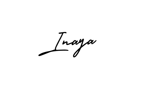 Inaya stylish signature style. Best Handwritten Sign (AmerikaSignatureDemo-Regular) for my name. Handwritten Signature Collection Ideas for my name Inaya. Inaya signature style 3 images and pictures png
