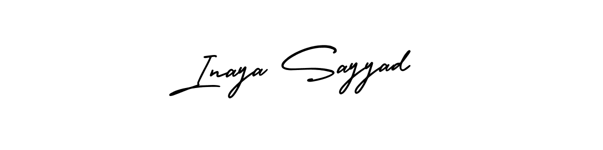 It looks lik you need a new signature style for name Inaya Sayyad. Design unique handwritten (AmerikaSignatureDemo-Regular) signature with our free signature maker in just a few clicks. Inaya Sayyad signature style 3 images and pictures png