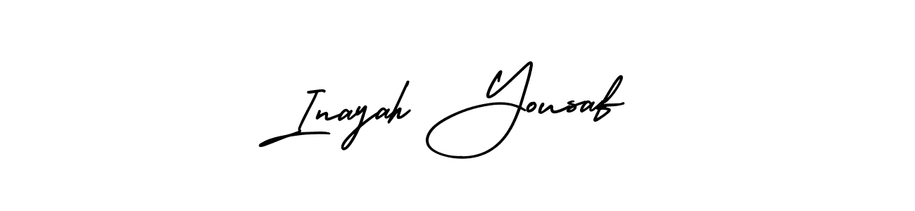 if you are searching for the best signature style for your name Inayah Yousaf. so please give up your signature search. here we have designed multiple signature styles  using AmerikaSignatureDemo-Regular. Inayah Yousaf signature style 3 images and pictures png