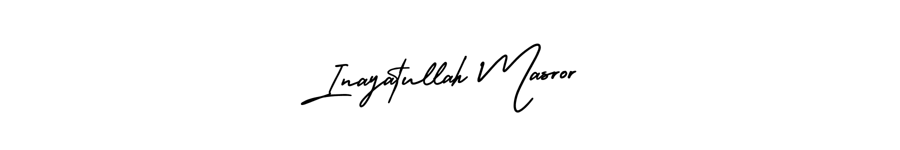 The best way (AmerikaSignatureDemo-Regular) to make a short signature is to pick only two or three words in your name. The name Inayatullah Masror include a total of six letters. For converting this name. Inayatullah Masror signature style 3 images and pictures png