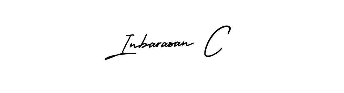 How to make Inbarasan C name signature. Use AmerikaSignatureDemo-Regular style for creating short signs online. This is the latest handwritten sign. Inbarasan C signature style 3 images and pictures png