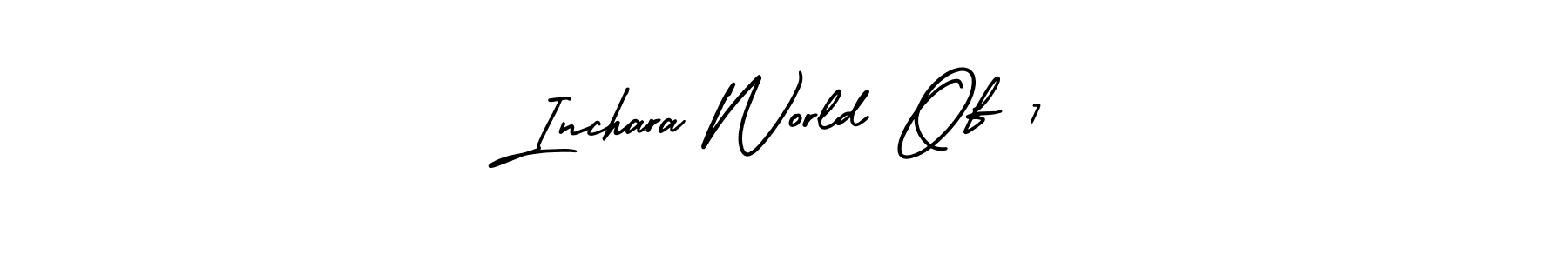 Similarly AmerikaSignatureDemo-Regular is the best handwritten signature design. Signature creator online .You can use it as an online autograph creator for name Inchara World Of 7. Inchara World Of 7 signature style 3 images and pictures png