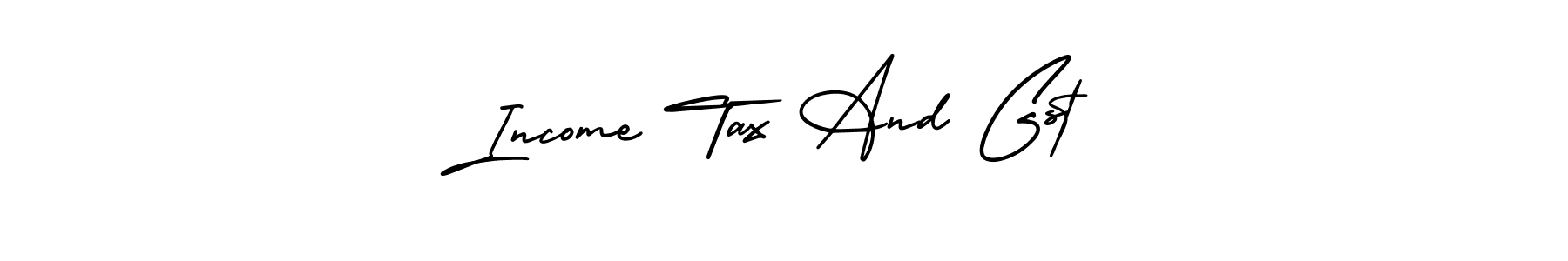 You should practise on your own different ways (AmerikaSignatureDemo-Regular) to write your name (Income Tax And Gst) in signature. don't let someone else do it for you. Income Tax And Gst signature style 3 images and pictures png