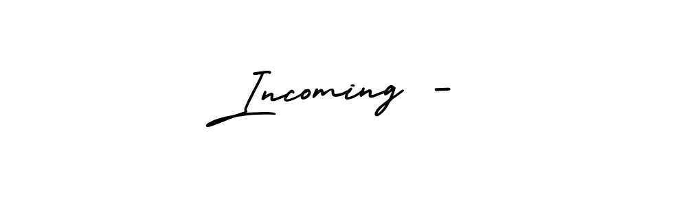 Make a beautiful signature design for name Incoming -. Use this online signature maker to create a handwritten signature for free. Incoming - signature style 3 images and pictures png