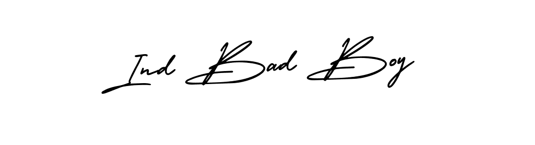 Ind Bad Boy stylish signature style. Best Handwritten Sign (AmerikaSignatureDemo-Regular) for my name. Handwritten Signature Collection Ideas for my name Ind Bad Boy. Ind Bad Boy signature style 3 images and pictures png